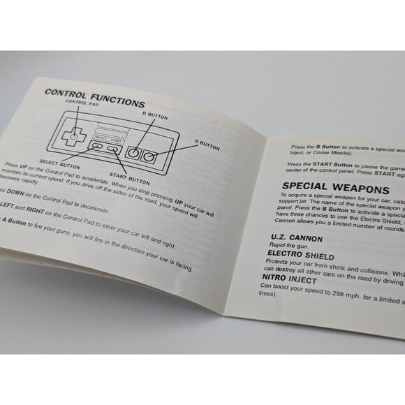 RoadBlasters (NES Nintendo, 1990) Authentic Manual Booklet Only - Picture 5 of 6